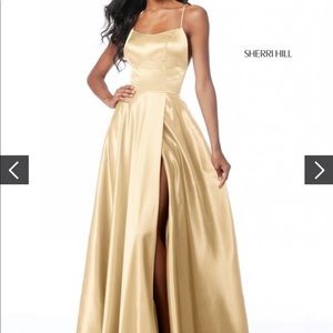 GOLD SHERRI HILL prom dress